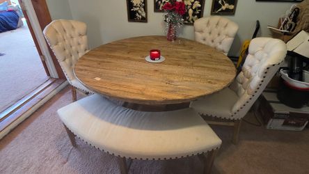 Farmhouse Transitional Dining Room Table