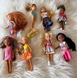 Chelsea Barbies & Chelsea Like Dolls Bundle-8 Dolls
