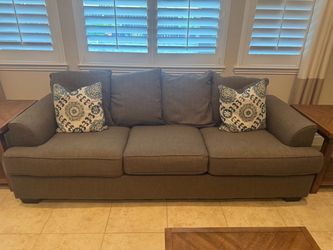 Ashley Furniture Sofa & Loveseat Set – Neutral Taupe/Brown