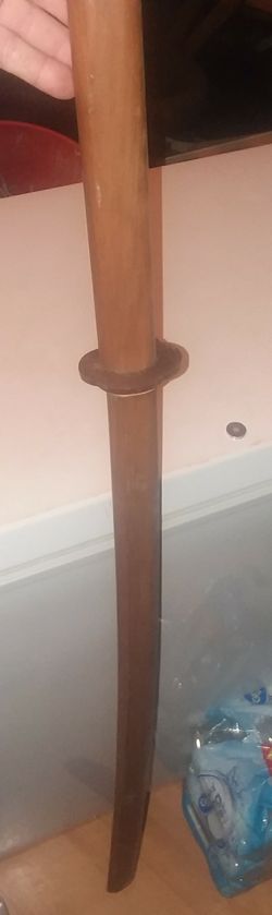 Wooden practice katana