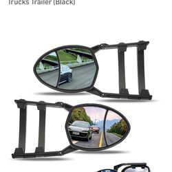 Sodcay 2 PCS Clamp-On Towing Mirrors – Adjustable Dual-View Extender Mirrors (Black) – Open Box Brand New – $25 OBO  Upgrade your towing visibility wi