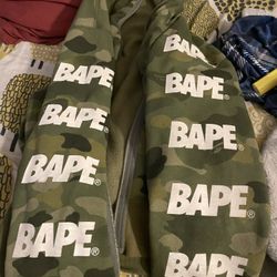 Vintage Green Camo Bape Hoodie 