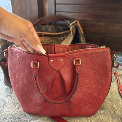 Gorgeous Red LV Crossbody Bag 