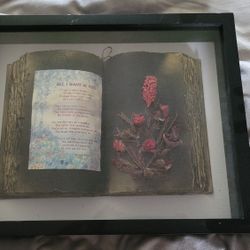 Shadow Box With Love Poem, Flowers