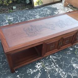 Mid Century Stunning Asian Rosewood Coffee Table , Hand Carved From Tokyo Vintage