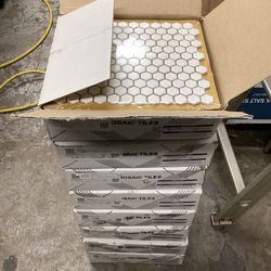 🧰🛠MOSAIC MESL2.0SWHM Simple 2.0 Solid White 1” Hexagon Matte Tile-$60 EACH BOX!🧰🛠