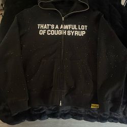ALOCS  VVS RHINESTONE HOODIE  