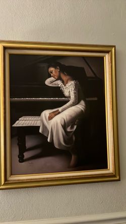 Black Art Oil Painting on Canvas