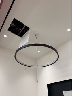 Modern LED Ring Chandelier – Large Statement Light