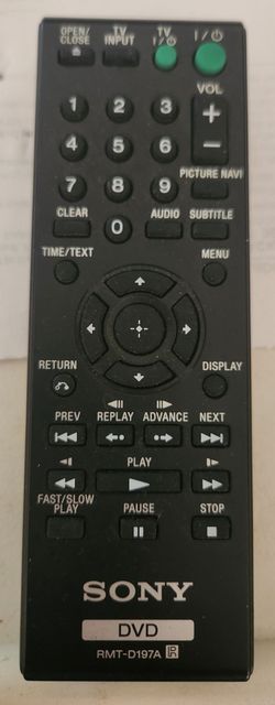 Sony DVD  RMT-D197A  Remote