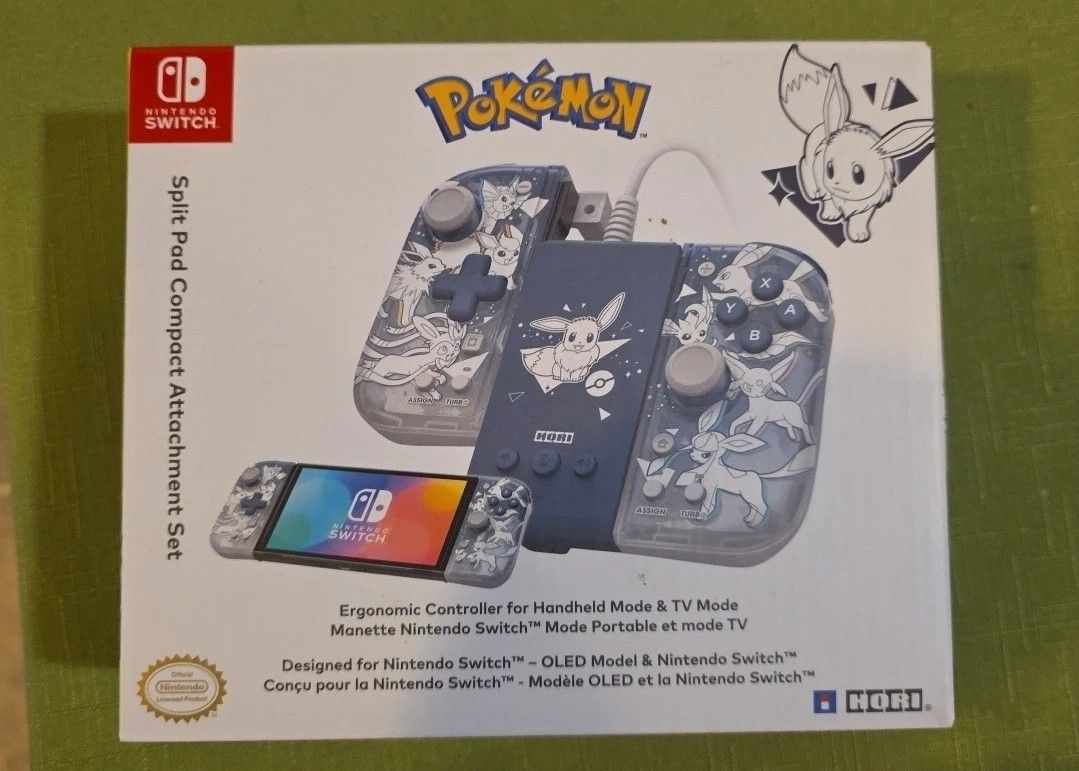 Hori Split Pad Compact Attachment Set for Nintendo Switch - Eevee! BRAND NEW SEALED!