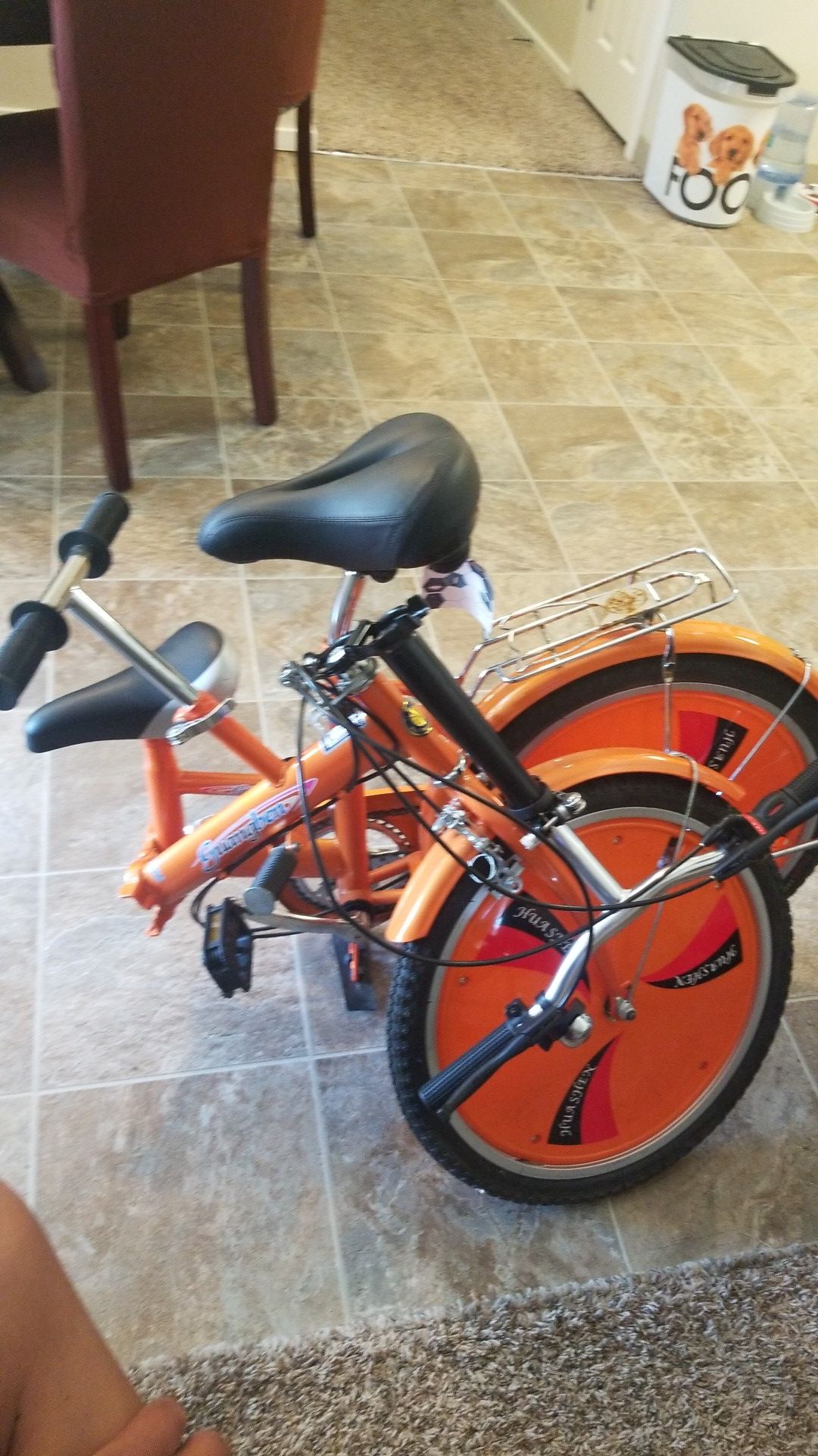Folding bike, with child seat