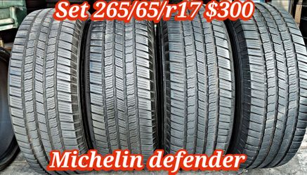 Set of 4 Michelin defender 265/65/r17 ‼️ free instalation and balance ‼️