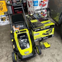 RYOBI 40V HP Brushless 20 in. Cordless Battery Walk Behind Push Mower with 6.0 Ah Battery and Charger 