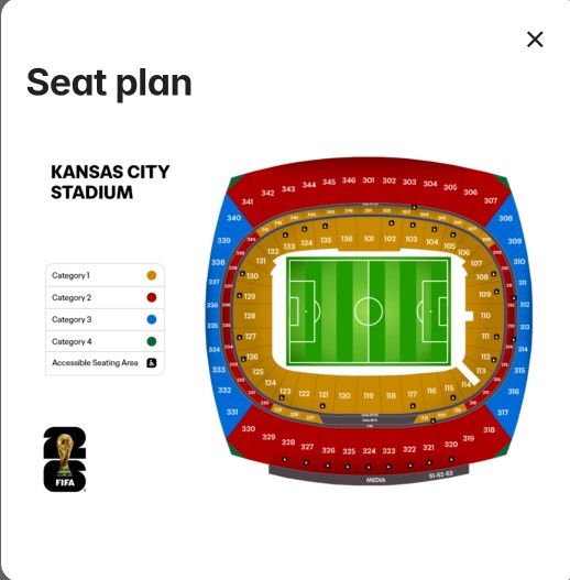 2 Tickets To FIFA World Cup 2026 Quarter-final