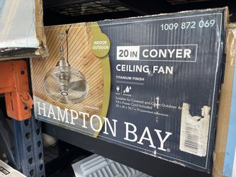 Hampton Bay Conyer 20 in Indoor/Outdoor Ceiling Fan Titanium - New