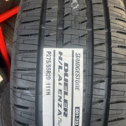 275 55 20 Bridgestone dueler Espesial de 4 llantas montadas  y balansiadas 4 tires mounted  and balance  Bridgestone dueler H/L alenza  275-55-20 $660