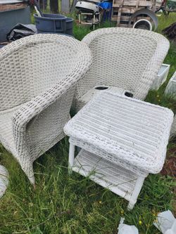 Wicker patio furniture