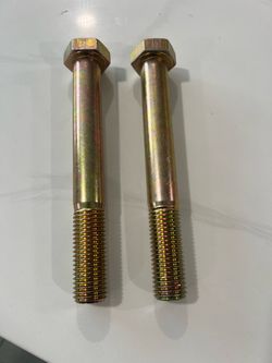 LOT OF 2 NOS 6" Hex 5/8"-11 Bolt Grade 8 Yellow Zinc Coarse Thread