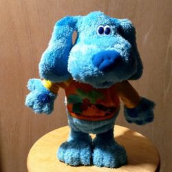 Vintage Mattel Blue's Clues Plush Interactive Blue Toy DOG 12"