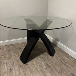Dining Glass Top Table 
