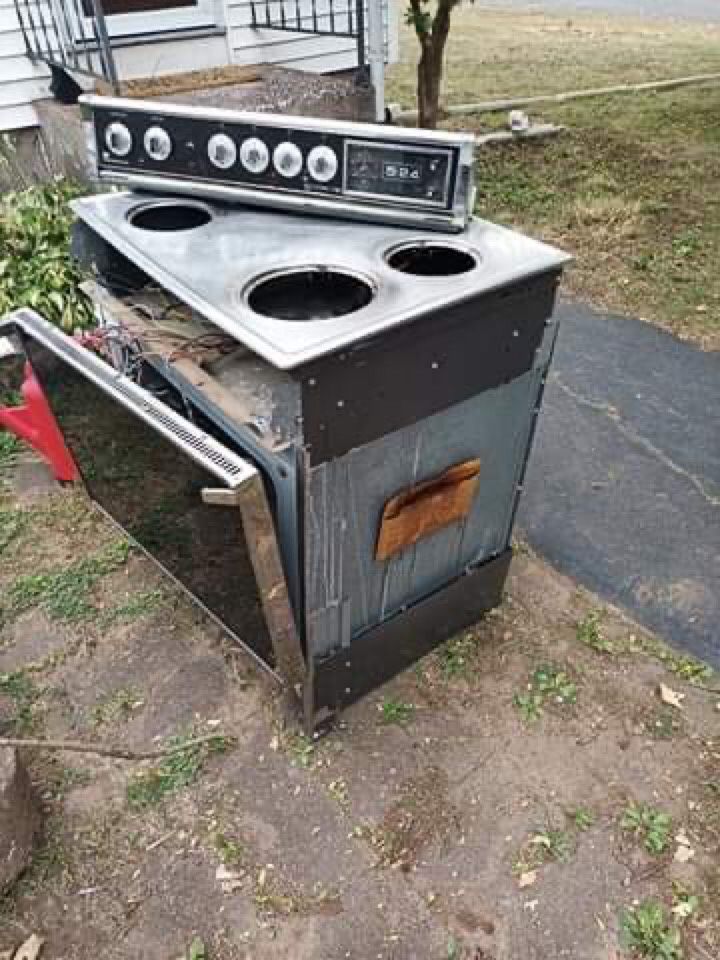 Scrap metal stove oven free