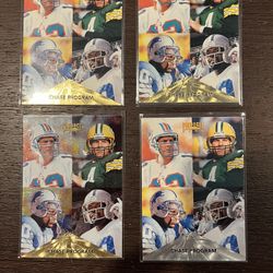 Marino, Favre, Smith And Sanders 1996 Pinnacle Football Card 