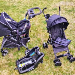 Graco Car Seat Stroller, Kolcraft  Small Fold Up Stroller With Kopi Changing Pad/ Organizer 