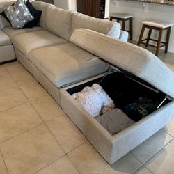 Fabric Modular Sectional with 2 Power Footrests