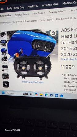 ABS HEADLIGHT ASSEMBLY HARLEY DAVIDSON TOURING GLIDE 15-23