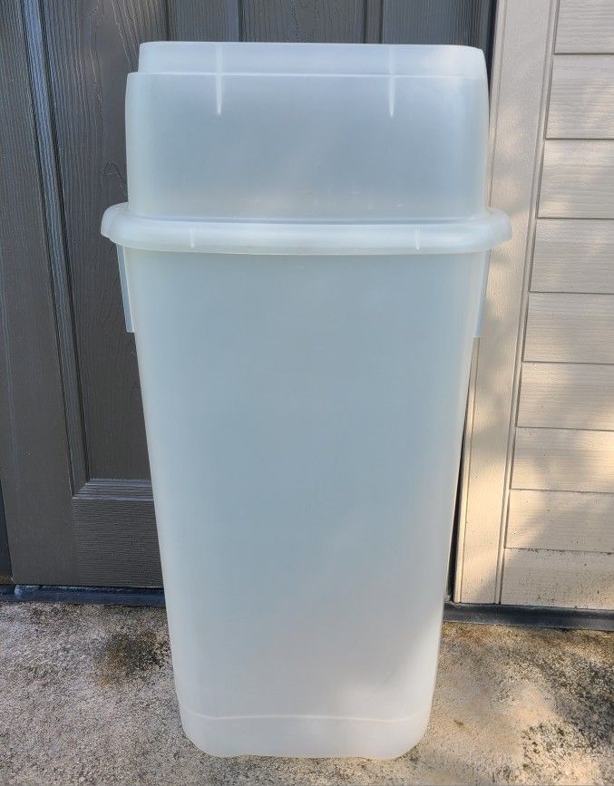 Rubbermaid Clear Plastic Wrapping Paper Organizer Storage Container for 20 Standard 30 Inch Rolls