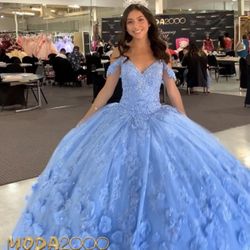 Quinceañera Baby Blue Dress 