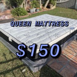 BRAND NEW PILLOW TOP MATTRESSES ✅ COLCHONES NUEVOS PILLOW TOP 💯‼️   QUEEN SIZE $150 ❌ $210 With Box Spring   FULL SIZE $140❌ $200 With Bo