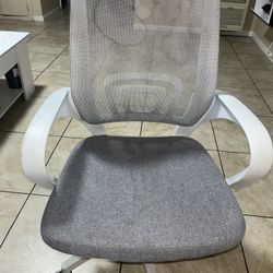 Gray And White Desk Chair