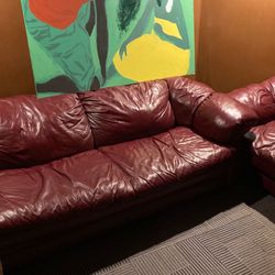 Red Leather Couches