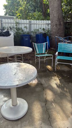 Two white table