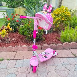 Huffy Minnie Mouse Scooter with Helmet and Radio Flyer Scooter