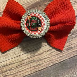 Pizza Hair Bow