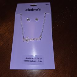 New Aquarius Necklace And Earrings Set $2