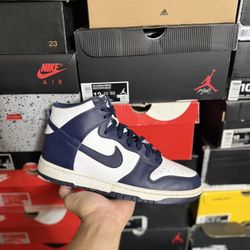 Nike Dunk High Midnight Navy size 9 USED But Clean 
