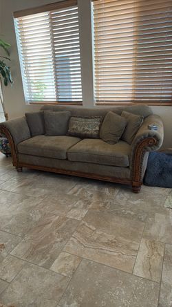 Olive green couch
