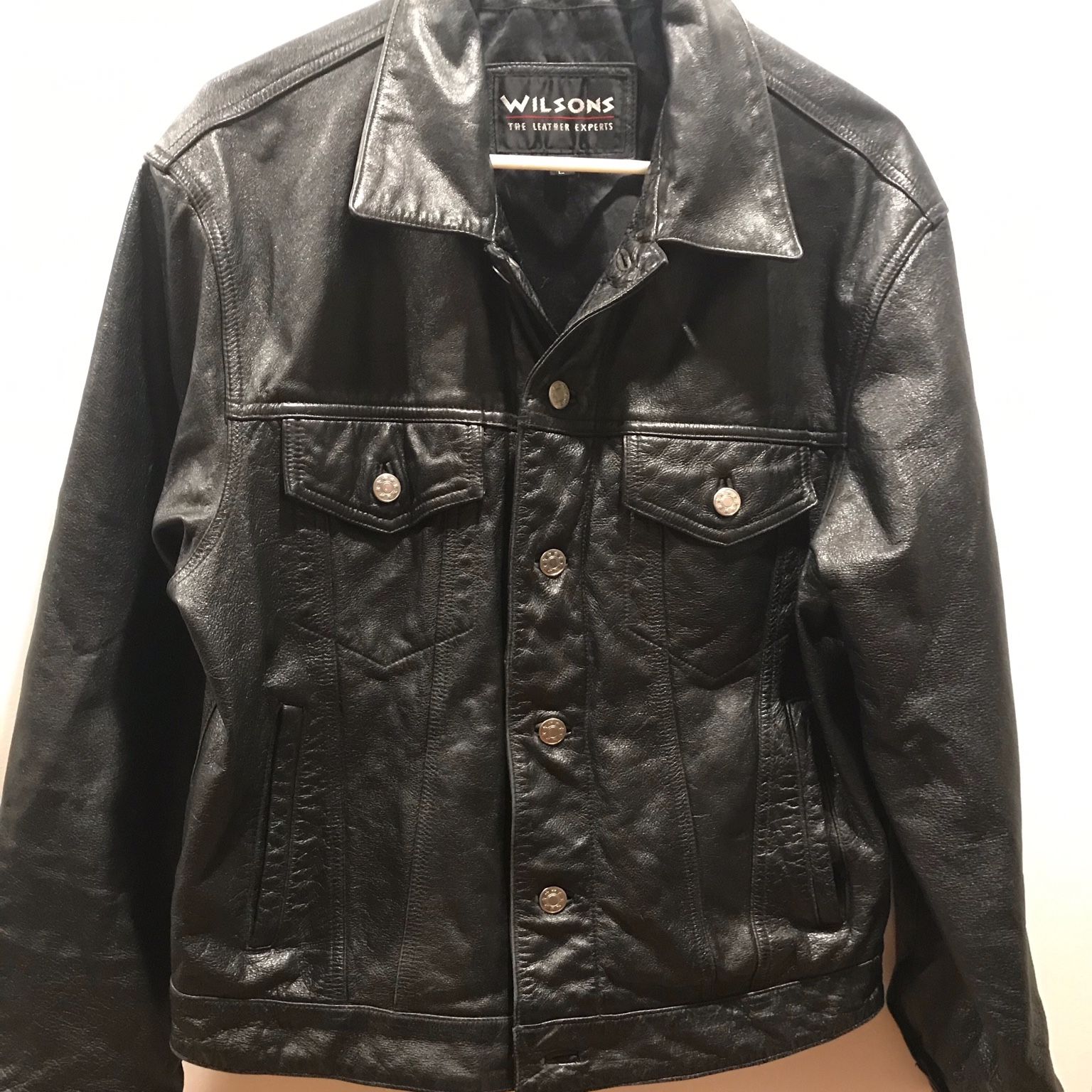 Leather Bomber-type Jacket