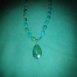 Vintage Turquoise Silver Necklace