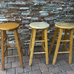 Wooden Barstools 