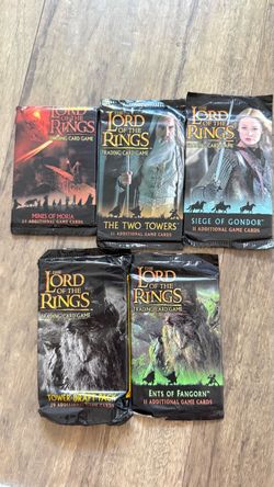 LOTR TCG Lord of the Rings Decipher Card Packs Lot of 5 Sealed & Opened