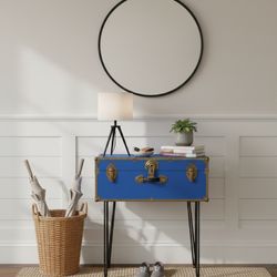 Blue Steamer Trunk Table