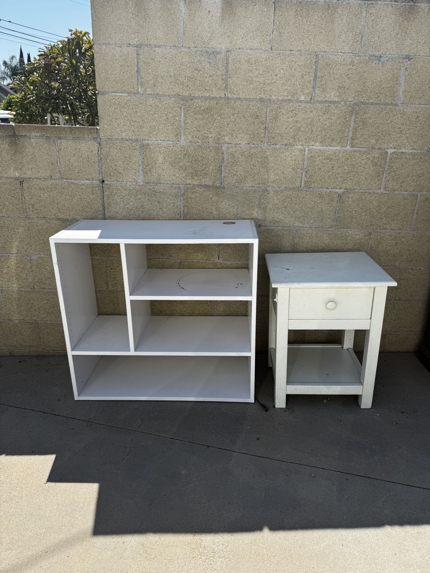 White Furniture Nightstand Bookshelf Desk Kids