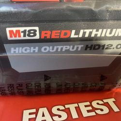 MILWAUKEE M18 HIGH OUTPUT BATTERY 12AH  BRAND NEW SEALED  (( Read Below 