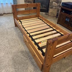 Twin bed W/ Two Roller Draws. 