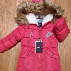 DKNY Pink Girls Jacket Size 4t****New With Tags**